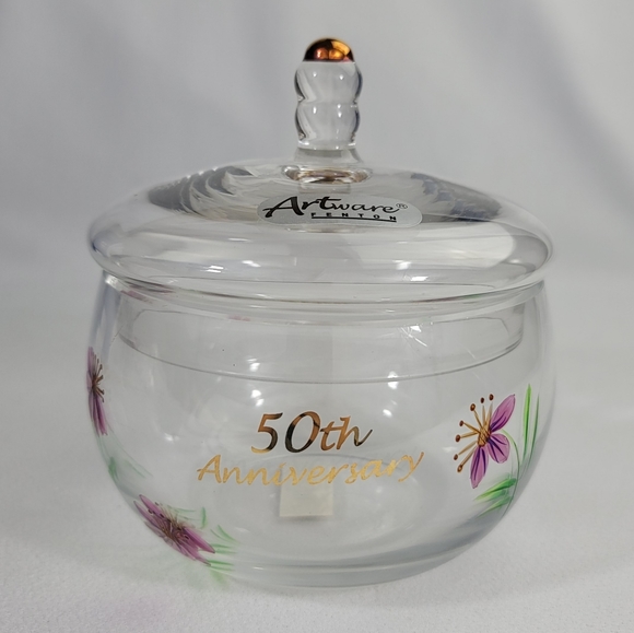 Fenton Artware 50th Anniversary Glass Candy Jar - Picture 14 of 14